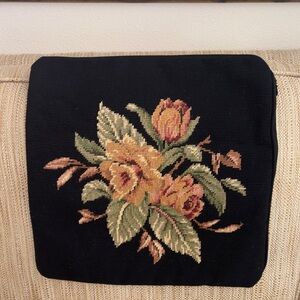 Polo by Ralph Lauren Black Floral Accent Pillow cover